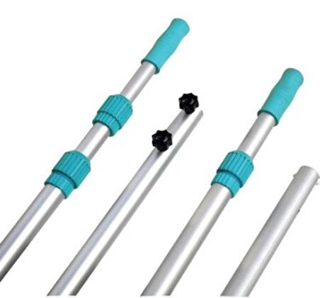 Gemaş Havuz Temizlik Teleskobik Süpürge-Kepçe-Fırça Sapı 2 x 2,4 m-Telescopic Cleaner Poles-ToptancıyızBiz