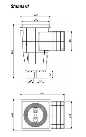 Gemaş Beton Skimmer Standart Ağızlı Kare Yüzer Kapak-ToptancıyızBiz