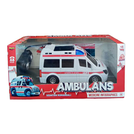 20x8x13 cm  Kumandalı Full Fonksiyon 112 Ambulans 0121