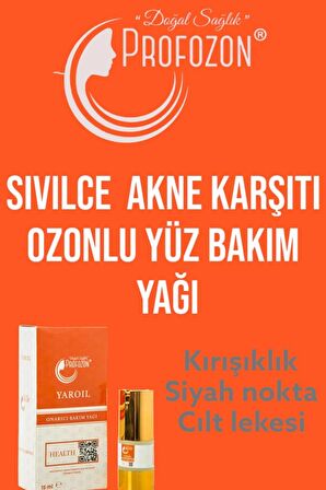 Profozon yüz bakımı akne sivilce göz altı morlukları siyah nokta nemlendirici krem ozon yağı formülü