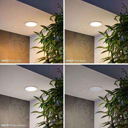 Maxled MX-1004B - 9W 6500K Soğuk Beyaz | Beyaz Kasa Sıva Altı Yuvarlak LED Panel