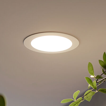 Maxled MX-1010N - 18W 4000K Ilık Beyaz | Beyaz Kasa Sıva Altı Yuvarlak LED Panel