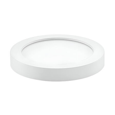 Maxled MX-1044N - 18W 4000K Ilık Beyaz | Beyaz Kasa Sıva Üstü Yuvarlak LED Panel