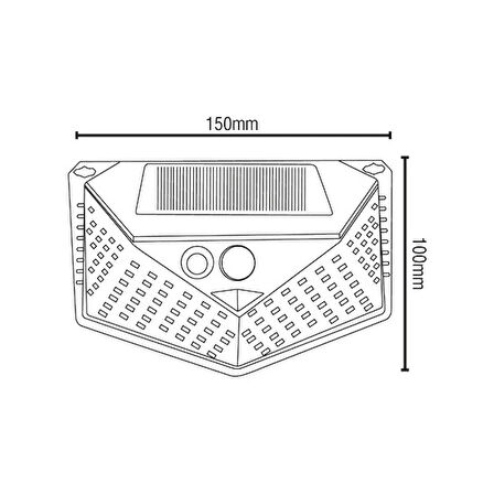 Maxled MX-9002- 40W 6500K Soğuk Beyaz | Sensörlü Solar LED Aplik - IP65