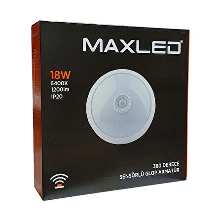 Maxled 18w Sensörlü Acil Kitli Tavan Armatürü