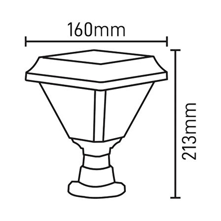 Maxled MX-9012 Solar Bahçe Armatürü 30W Kumandalı 4 Işık Renkli Güneş Enerjili Dış Mekan Aydınlatma