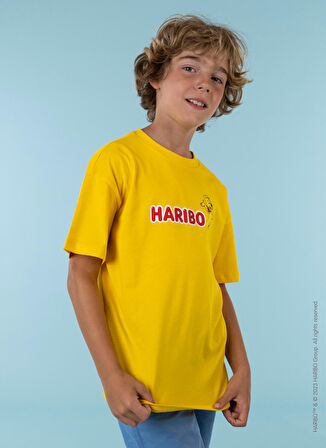 Haribo Baskılı Sarı Erkek Çocuk T-Shirt HRBTXT106