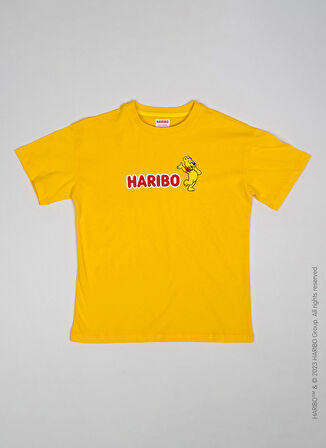 Haribo Baskılı Sarı Erkek Çocuk T-Shirt HRBTXT106