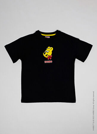 Haribo Baskılı Siyah Erkek Çocuk T-Shirt HRBTXT109