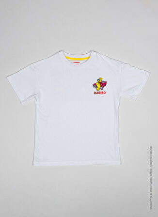 Haribo Baskılı Beyaz Erkek Çocuk T-Shirt HRBTXT007