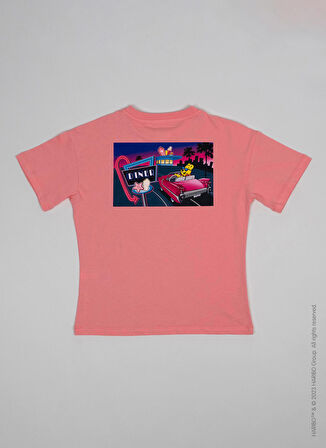 Haribo Baskılı Pembe Kız Çocuk T-Shirt HRBTXT007