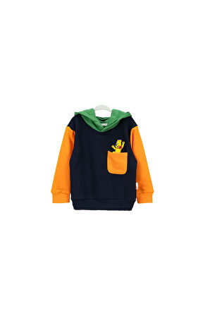 Hoodie Unisex Çocuk Mavi Sweatshirt UNISEX ÇOCUK SWEATSHIRT HRBTXT320-LCV
