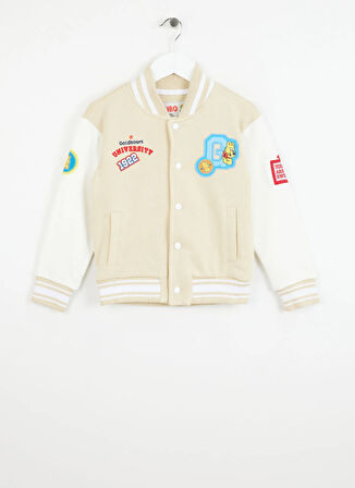 Haribo Bisiklet Yaka Bej Kız Çocuk Sweatmont HRBTXT414