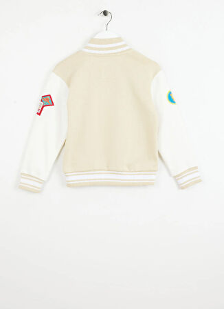 Haribo Bisiklet Yaka Bej Kız Çocuk Sweatmont HRBTXT414