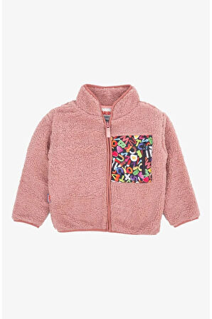 Kız Çocuk Fullzip Polar Fermuarlı Sweatshirt 4-10 Yaş Somon