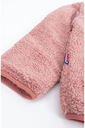 Kız Çocuk Fullzip Polar Fermuarlı Sweatshirt 4-10 Yaş Somon