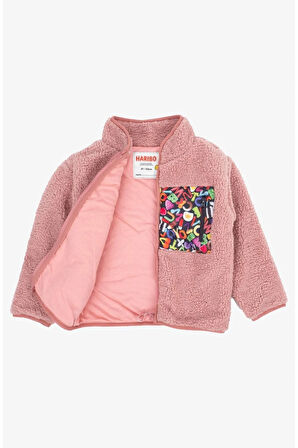 Kız Çocuk Fullzip Polar Fermuarlı Sweatshirt 4-10 Yaş Somon