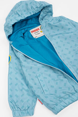 Erkek Çocuk Normal Kalıp Kapüşonlu Rüzgara Dayanıklı Rüzgarlık - Açık Mavi | 5 Yaş