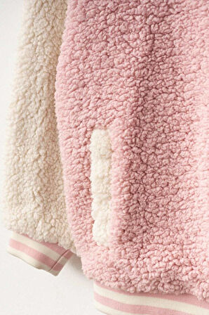 Kız Çocuk Polar Kolej Ceket - Pudra | 7 Yaş