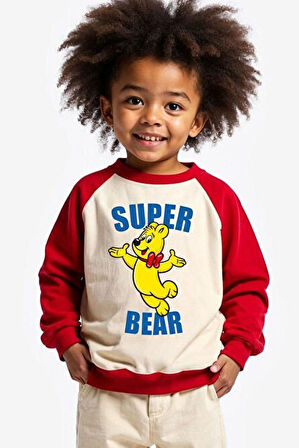 Unisex Çocuk Sweatshirt - Kırmızı | 4-5 Yaş