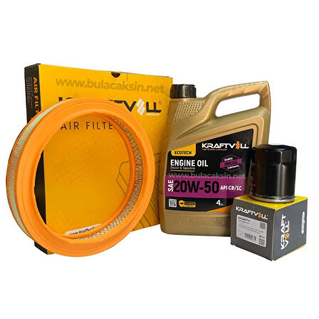 Kraftvoll 3'lü Filtre Bakım Seti Tofaş Fiat Doğan,Şahin,Kartal 1600 Düz Motor ile uyumlu