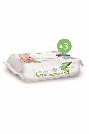 Baby Turco Softcare Aloe Vera Islak Bebek Havlusu 3'lü Paket