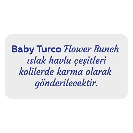 Baby Turco Flower Bunch Islak Havlu 3x90 (270 Yaprak)