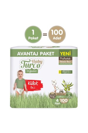 Baby Turco Doğadan Avantaj Paketi Pofuduk Külot Bez 4 Numara Maxi 100 Adet