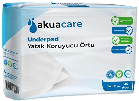 Akuacare Hasta Alt Açma Yatak Koruyucu Örtü 60*90 CM (İç Adet 30 Adet)