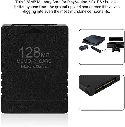 128 MB Play Station 2 Hafıza Kartı Ps2 Memory Card 128 Mb Sony Ps2 Uyumlu