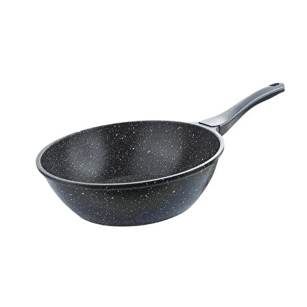 ThermoAD Granit Döküm Wok Tava 28cm - Gri