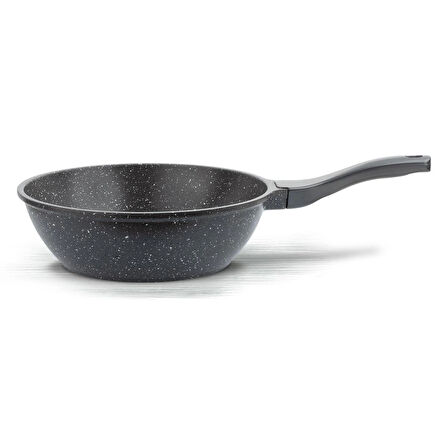 ThermoAD Granit Döküm Wok Tava 28cm - Gri
