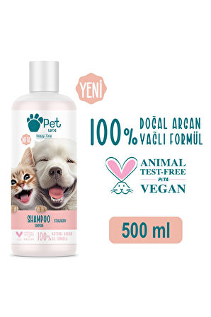 Kediler Ve Köpekler Için Şampuan Çilek 500 ml 100% Doğal Argan Yağlı