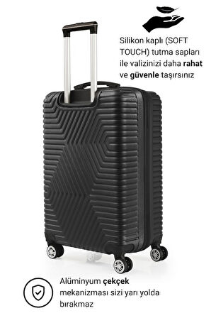 G&D Polo Suitcase Abs Siyah Orta Boy Valiz 600.01-O