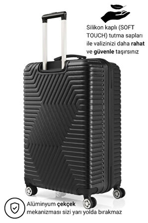 G&D Polo Suitcase Abs Siyah Büyük Boy Valiz 600.01-B