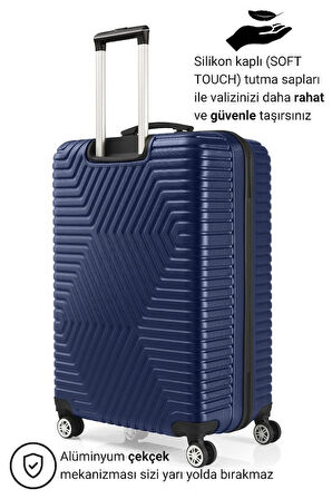 G&D Polo Suitcase Abs Lacivert Büyük Boy Valiz 600.04-B