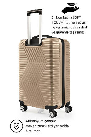 G&D Polo Suitcase Abs Gold Orta Boy Valiz 600.06-O