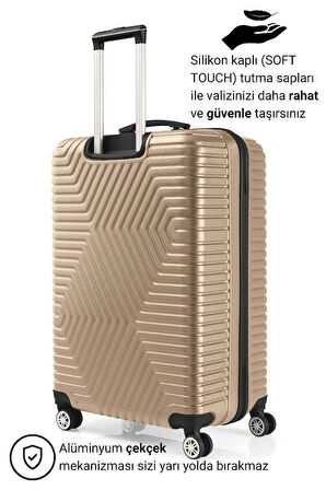 G&D Polo Suitcase Abs Gold Büyük Boy Valiz 600.06-B