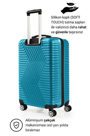 G&D Polo Suitcase Abs Petrol Yeşili Orta Boy Valiz 600.21-O