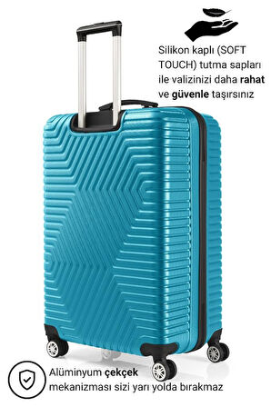 G&D Polo Suitcase Abs Petrol Yeşili Büyük Boy Valiz 600.21-B