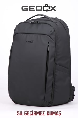 Gedox Siyah Su Geçirmez 25 Litre Geniş Hacimli Seyahat ve Laptop Sırt Çantası Valiz Tipi Gezi ve İş Çantası