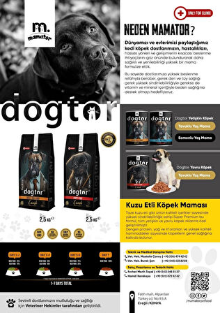 Mamator Hipoalerjenik Dogtor Puppy Yavru Köpek Maması 2.5 KG