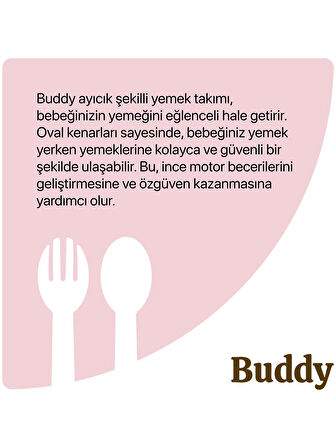 Buddy Tucklebery Tabağı Seti 7'li Pembe-Mor