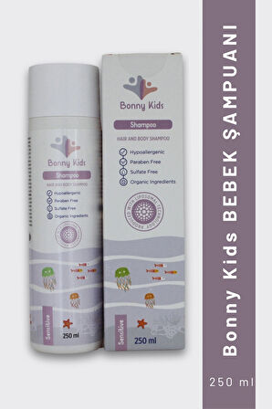 BONNY KİDS BABY HAİR AND BODY SHAMPOO & BEBEK ÇOCUK ŞAMPUANI 250ml
