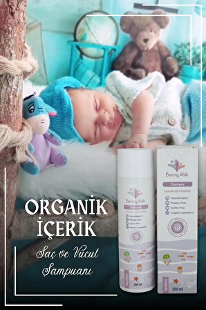 BONNY KİDS BABY HAİR AND BODY SHAMPOO & BEBEK ÇOCUK ŞAMPUANI 250ml