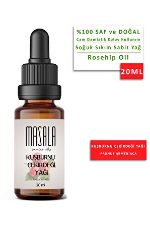 Masala Saf Kuşburnu Çekirdeği Yağı 20 ml. (Rosehip Oil)  Soğuk Pres