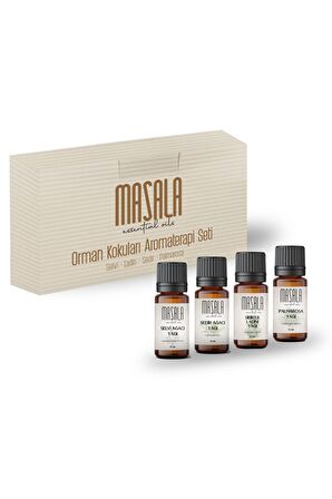 Orman Kokuları Aromaterapi Seti - Forest Scents Aromatherapy Kİt (Sedir Ağacı 10 ml -Ladin 10 ml - Selvi Ağacı 10 ml -Palmarosa 10 ml) 