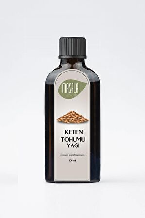 Masala Soğuk Pres Keten Tohumu Yağı 100 ml. (Flax Seed Carrier Oil)