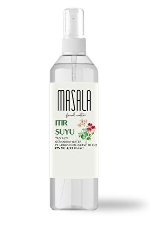 Masala 2 Adet Saf Itır Suyu (Sardunya) 125 ml %100 Doğal Yağlı Hidrosol - Tonik Geranium Floral Water Hydrosol Tonic