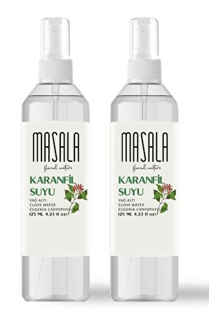 Masala 2 Adet Saf Karanfil Suyu 125 ml %100 Doğal Yağlı Hidrosol - Tonik Clove Floral Water Hydrosol Tonic